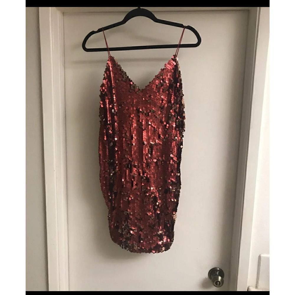 NWOT~Gorgeous Red Sequin Party Dress Sz Large